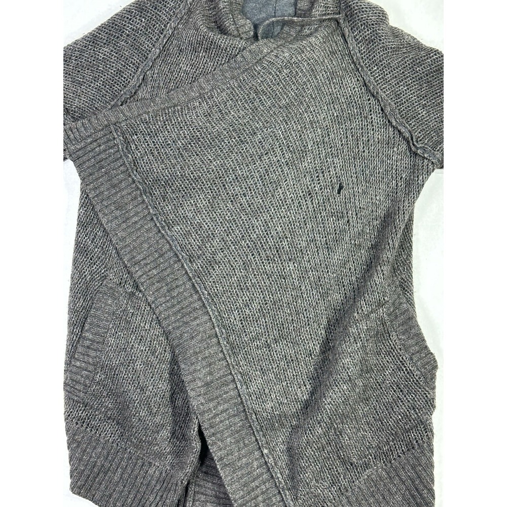 Vince Wool Yak Wool Honeycomb Long Cardigan Open Front Sweater XS Gray Cardigan - Picture 4 of 6